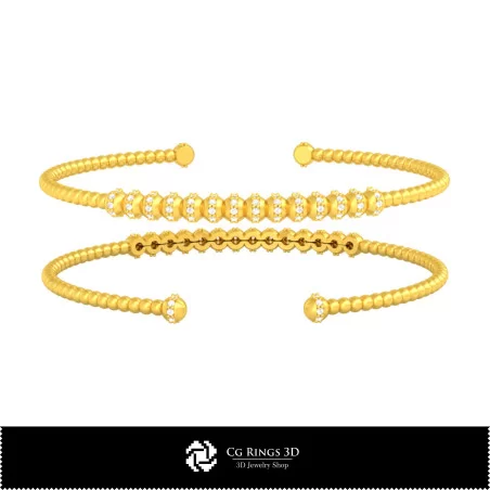 Bracelet with Diamonds - Jewelry 3D CAD