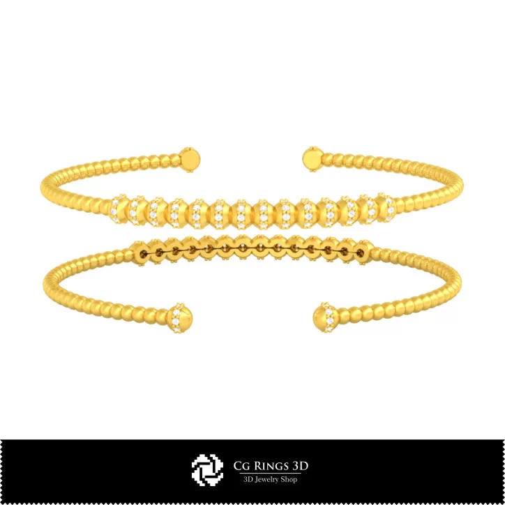 Bracelet with Diamonds - Jewelry 3D CAD