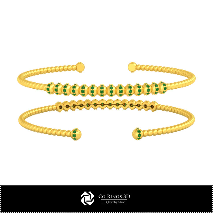 Bracelet with Diamonds - Jewelry 3D CAD