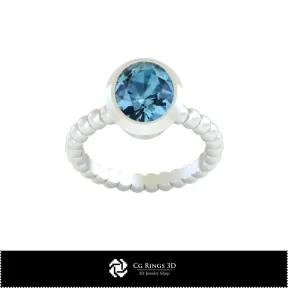 Bague boule - Bijoux CAO 3D