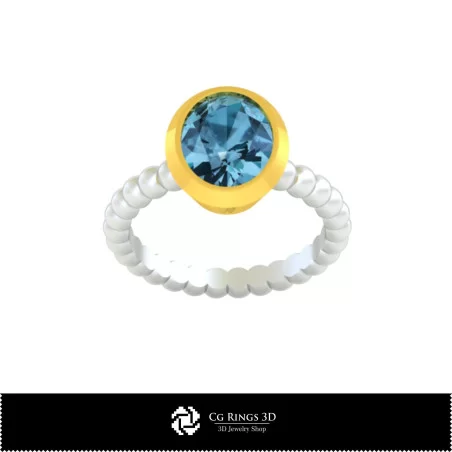 Anillo bola - CAD 3D de joyería