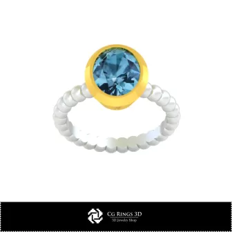 Bague sphérique 3D CAO pour la maison, Bijoux 3D CAO, Bagues 3D CAO, Bagues en diamants 3D