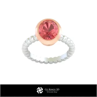 Bague sphérique 3D CAO pour la maison, Bijoux 3D CAO, Bagues 3D CAO, Bagues en diamants 3D