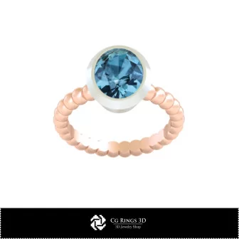 Anello a sfera 3D CAD Casa, Gioielli 3D CAD, Anelli 3D CAD, Anelli con diamante 3D