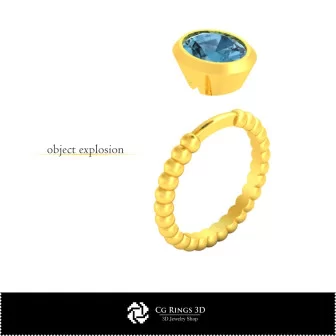 3D CAD Ball Ring Home, Jewelry 3D CAD, Rings 3D CAD , Diamond Rings 3D