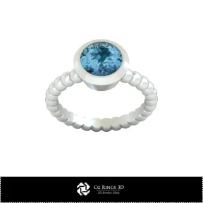 Anello a Sfera - Gioielli CAD 3D