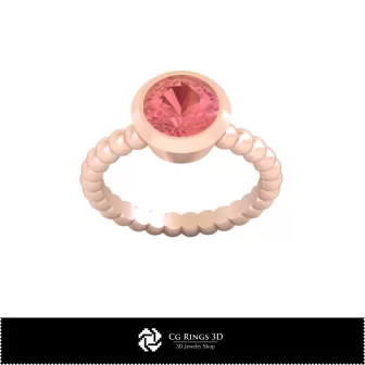 Inele cu model 3D CAD Ball Ring pentru casă, Bijuterii 3D CAD, Inele 3D CAD, Inele cu diamante 3D