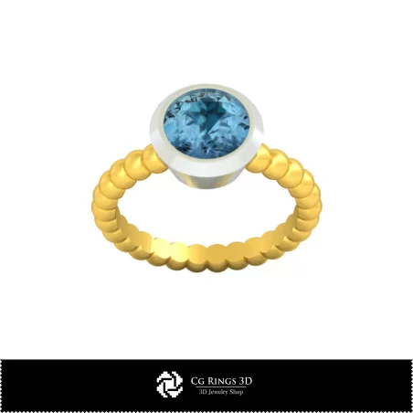 Anello con sfera 3D CAD per la casa, Gioielleria 3D CAD, Anelli 3D CAD, Anelli con diamante 3D