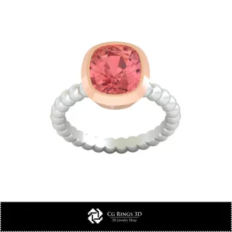 Anillo de bola 3D CAD para el hogar, Joyería 3D CAD, Anillos 3D CAD, Anillos de diamantes 3D