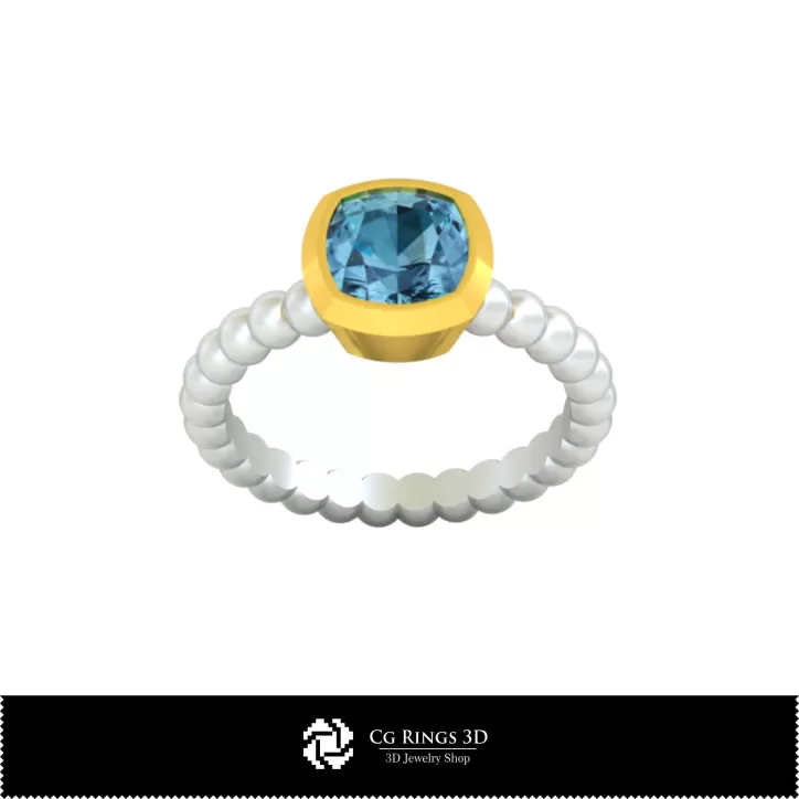 Anillo con bola - Joyería CAD 3D