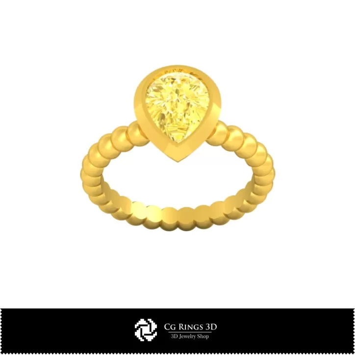 Bague boule - Bijoux CAO 3D