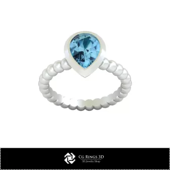 Anillo de bola 3D CAD para el hogar, Joyería 3D CAD, Anillos 3D CAD, Anillos de diamante 3D