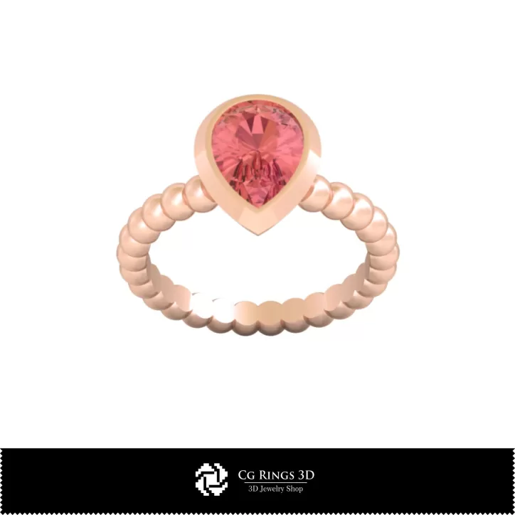 Bague boule - Bijoux CAO 3D