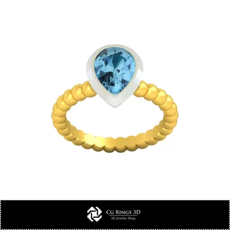 Anillo con diseño 3D CAD, Joyería 3D CAD, Anillos 3D CAD, Anillos de diamantes 3D