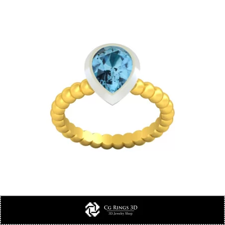 Anillo con diseño 3D CAD, Joyería 3D CAD, Anillos 3D CAD, Anillos de diamantes 3D