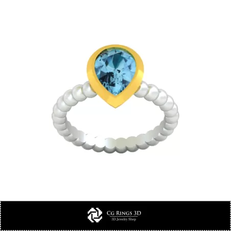 Bague à boule - Joaillerie CAO 3D