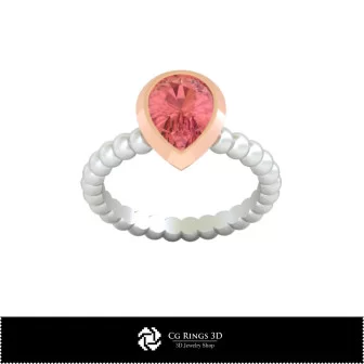 Inel cu bilă 3D CAD pentru casă, Bijuterii 3D CAD, Inele 3D CAD, Inele cu diamante 3D