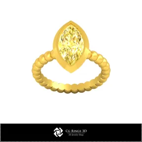 3D CAD Ball Ring Home,  Jewelry 3D CAD, Rings 3D CAD , Diamond Rings 3D