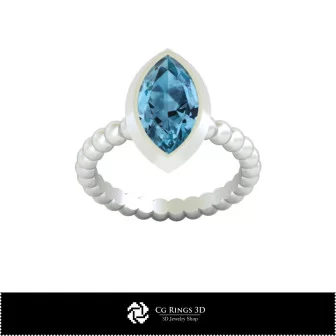 Bague sphérique 3D CAO pour la maison, Joaillerie 3D CAO, Bagues 3D CAO, Bagues à diamant 3D