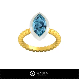 Bague sphérique 3D CAO pour la maison, Bijoux 3D CAO, Bagues 3D CAO, Bagues en diamant 3D