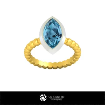 Bague sphérique 3D CAO pour la maison, Bijoux 3D CAO, Bagues 3D CAO, Bagues en diamant 3D