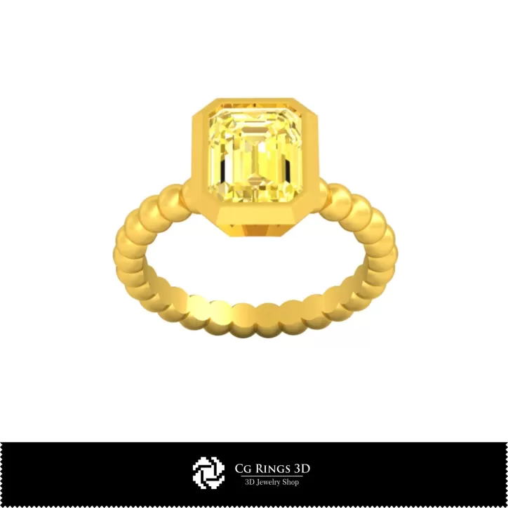 Anello con sfera - Gioielli CAD 3D