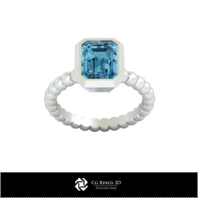 Anello con sfera - Gioielli CAD 3D