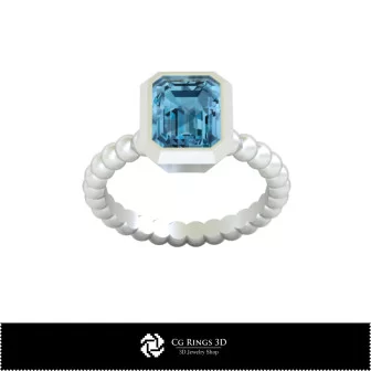 Anillo de bola 3D CAD para el hogar, Joyería 3D CAD, Anillos 3D CAD, Anillos de diamante 3D