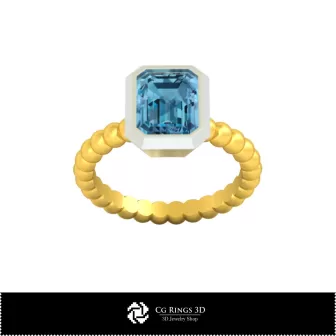 Anillo de bola 3D CAD para el hogar, Joyería 3D CAD, Anillos 3D CAD, Anillos de diamantes 3D