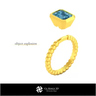 3D-CAD Kugelring Zuhause, Schmuck 3D-CAD, Ringe 3D-CAD, Diamantringe 3D