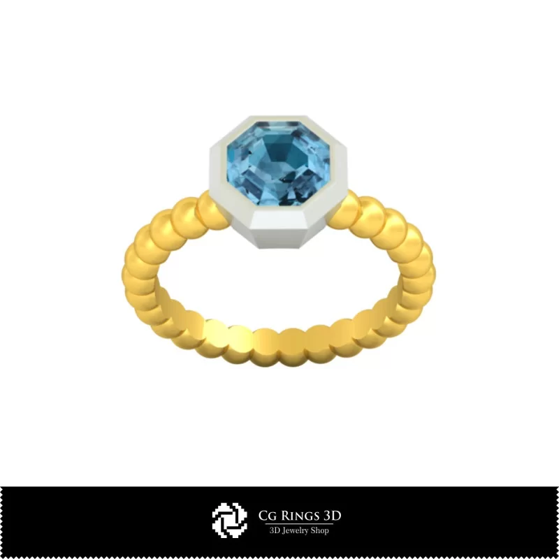 Bague boule - Bijoux CAO 3D