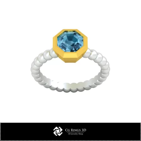 球形戒指 - 珠宝 3D CAD