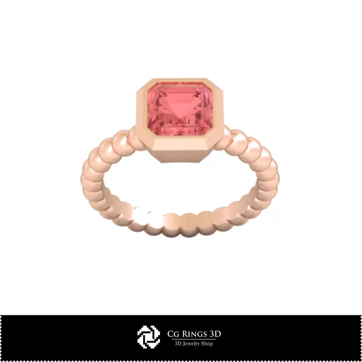 Bague à boule - Bijoux 3D CAD