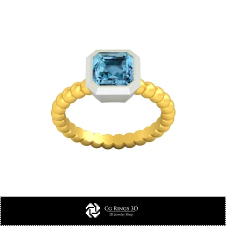 Anillo esférico 3D CAD para el hogar, Joyería 3D CAD, Anillos 3D CAD, Anillos de diamantes 3D