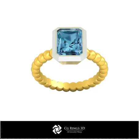 Bague sphérique 3D CAO pour la maison, Bijoux 3D CAO, Bagues 3D CAO, Bagues serties de diamants 3D