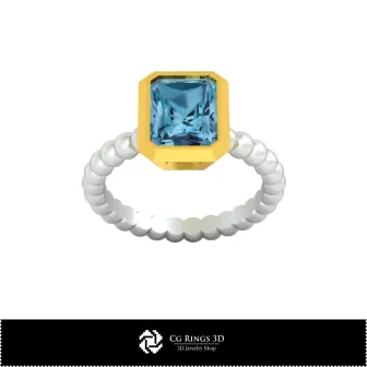 Anillo de esfera 3D CAD para el hogar, Joyería 3D CAD, Anillos 3D CAD, Anillos de diamantes 3D