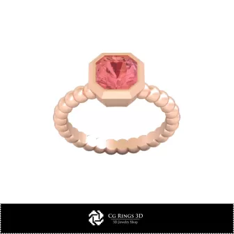 Anillo de bola 3D CAD para el hogar, Joyería 3D CAD, Anillos 3D CAD, Anillos de diamante 3D