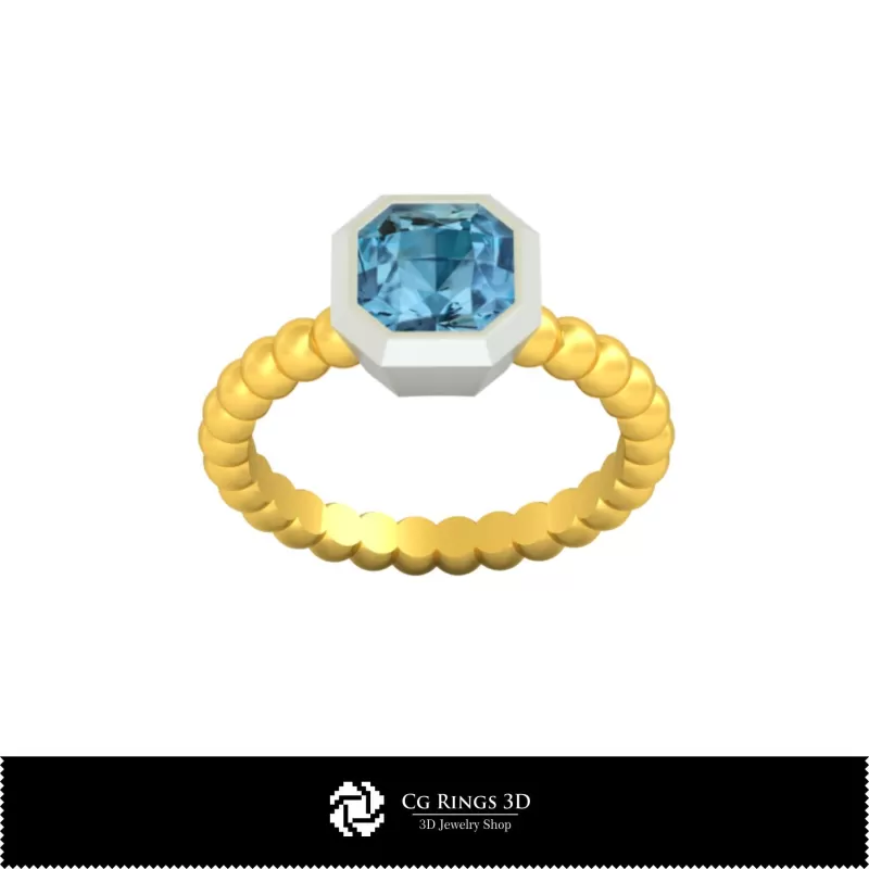 Anello con sfera - Gioielli 3D CAD Anello con sfera - Gioielli 3D CAD