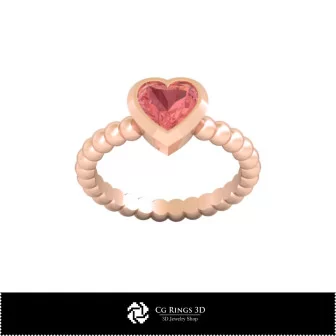 Anillo 3D CAD Bola para Hogar, Joyería 3D CAD, Anillos 3D CAD, Anillos de Diamante 3D