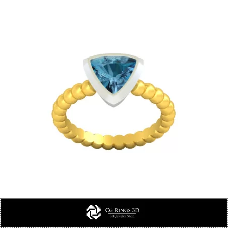 Bague à anneau 3D CAO pour la maison, Bijoux 3D CAO, Bagues 3D CAO, Bagues en diamant 3D