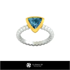 Bague à boule - Joaillerie 3D CAO