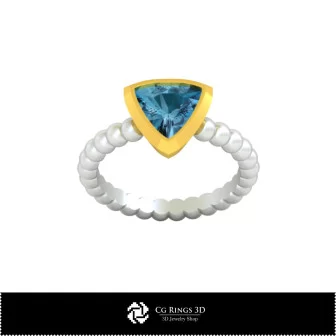 Anillo de bola 3D CAD para el hogar, Joyería 3D CAD, Anillos 3D CAD, Anillos de diamantes 3D