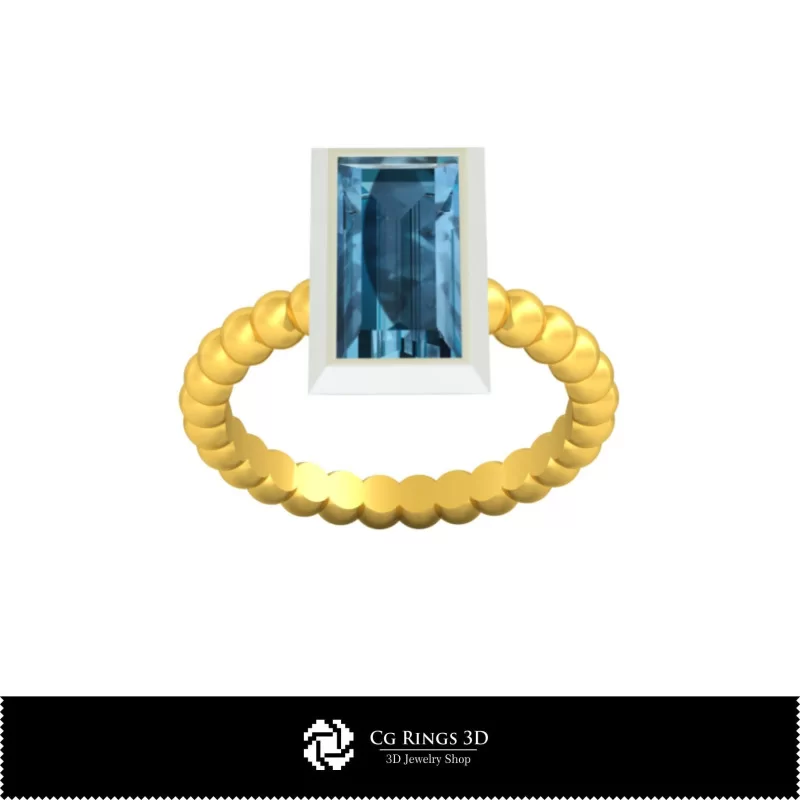 Bague boule - Bijoux CAO 3D