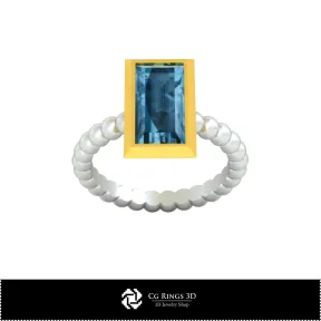 Bague boule - Bijoux CAO 3D