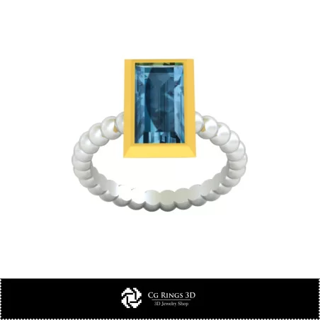 Bague boule - Bijoux CAO 3D