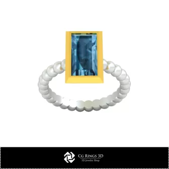 Anillo 3D CAD Bola para el Hogar, Joyería 3D CAD, Anillos 3D CAD, Anillos de Diamante 3D