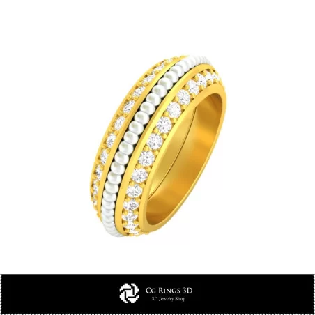 Inel cu diamante - Bijuterii 3D CAD