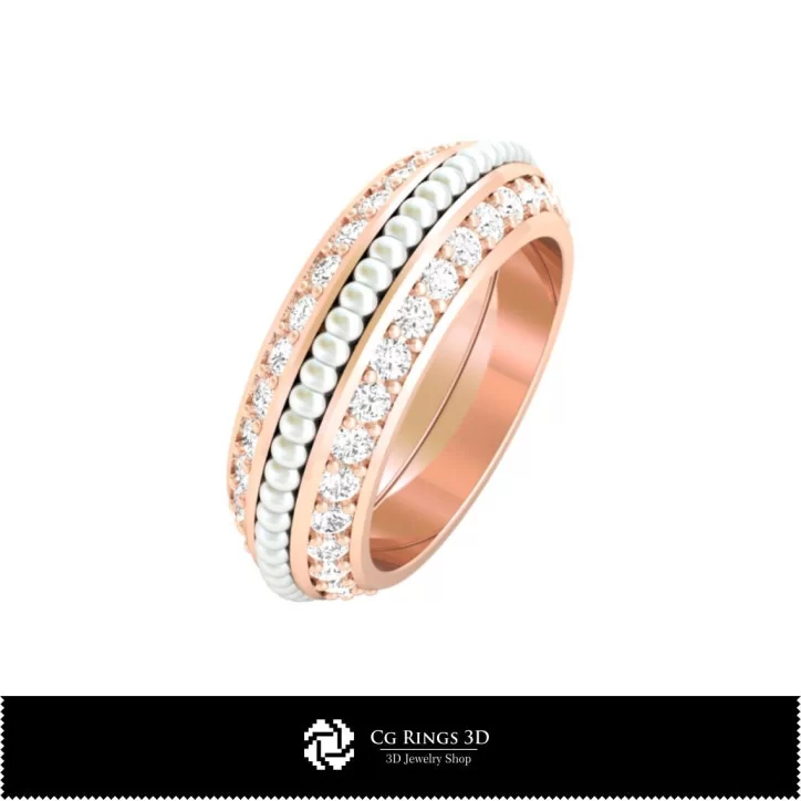 Bague avec Diamants - Joaillerie 3D CAO