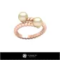 Anillo esférico con perlas - CAD 3D de joyería