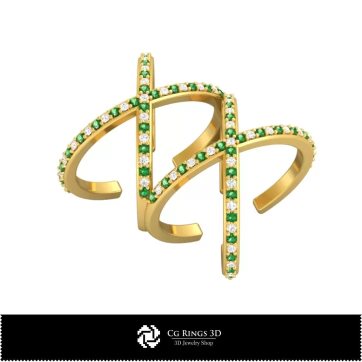 Ring mit Diamanten - Schmuck 3D-CAD